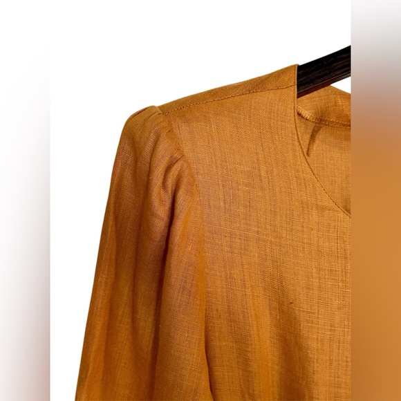 Voir Made By Sanyo | Vintage Pleated Dress | Mustard Yellow | S - Picture 2 of 8